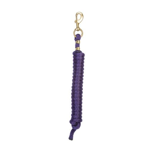 WEAVER - Poly Lead Purple Rope with Brass Snap WEAVER - Poly Lead Purple Rope with Brass Snap, Size: 10pieds