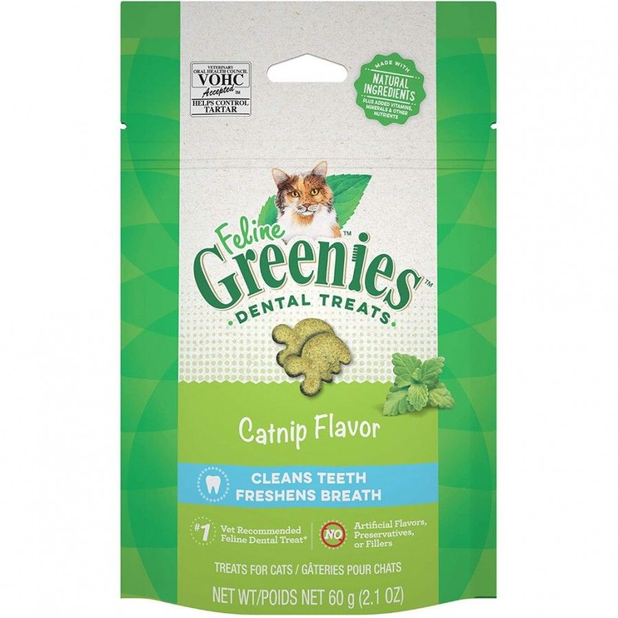 GREENIES - Catnip Flavored Dental Treats, Format: 60g