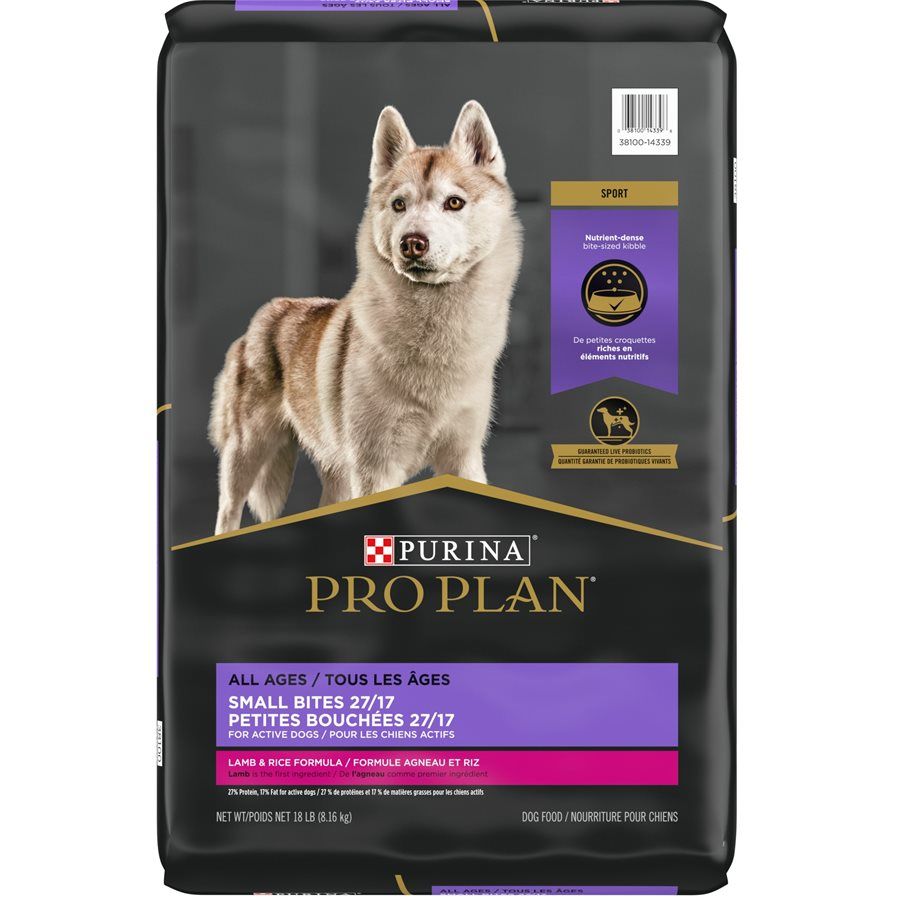 PROPLAN - Active Dog Formula 27/17 Small Bites, Flavor: Agneau &amp; Riz, Format: 2.72kg