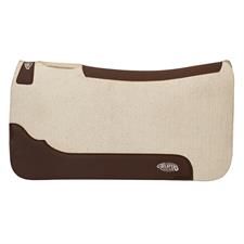 WEAVER - Contoured Steam Pressed Merino Wool Natural Felt Saddle Pad, Size: 28&#39;&#39; x 30&#39;&#39;, Thickness: 3/4&#39;&#39; Épaisseur