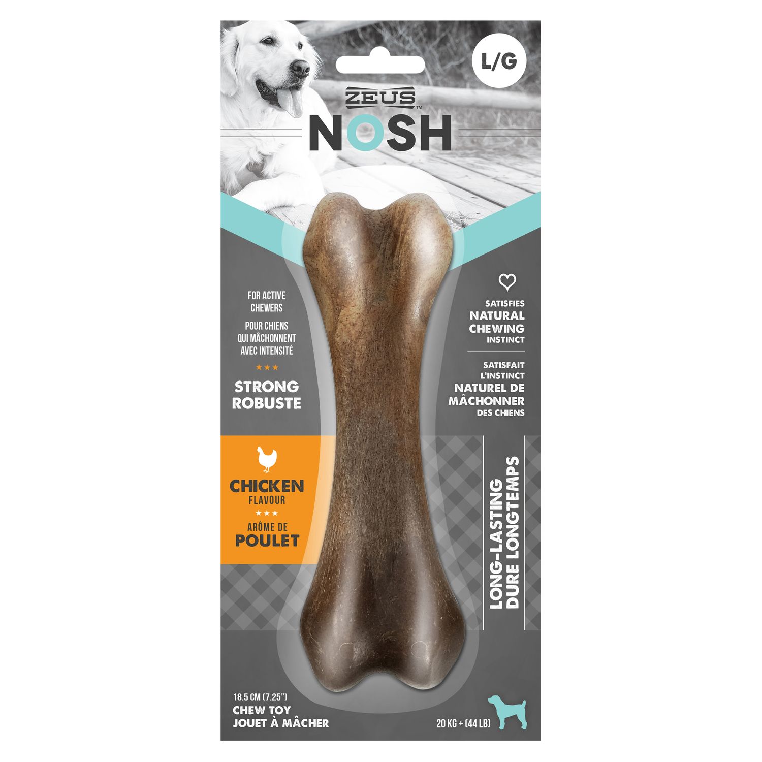 ZEUS - Nosh Large Chew Toy, Flavor: Poulet
