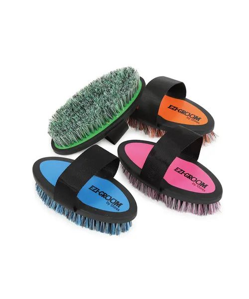 SHIRES EQUESTRIAN - Ezi-Groom Grip Body Brush, Color: Noir
