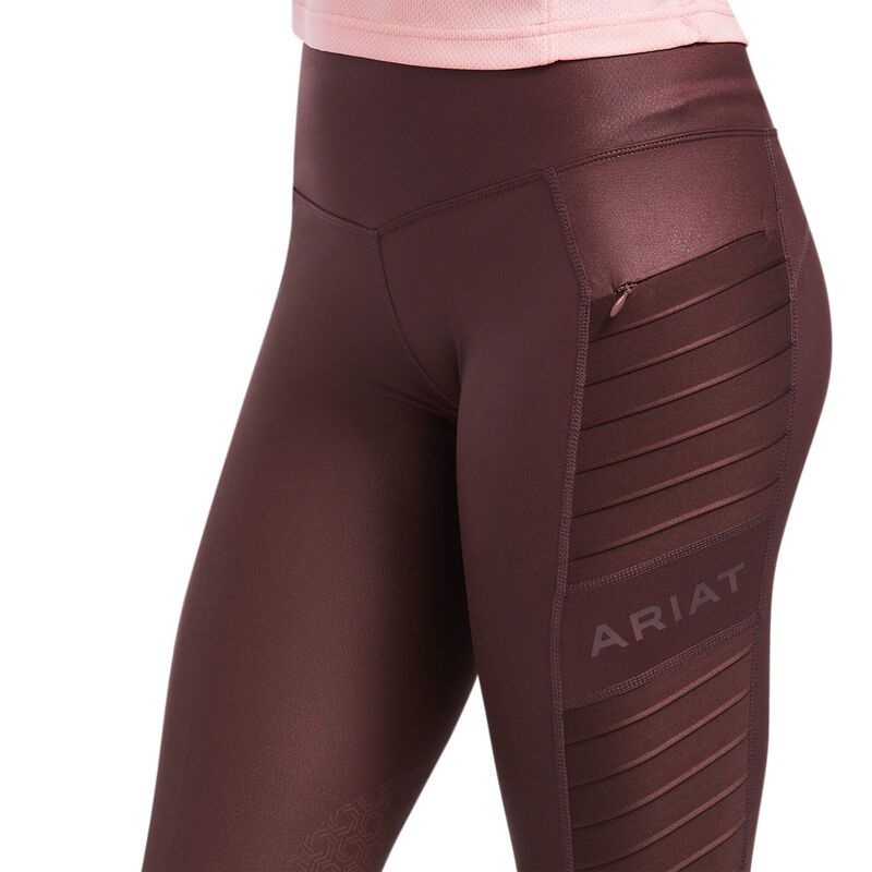 ARIAT - EOS moto Knee patch Legging - Mahogany, Size: Small