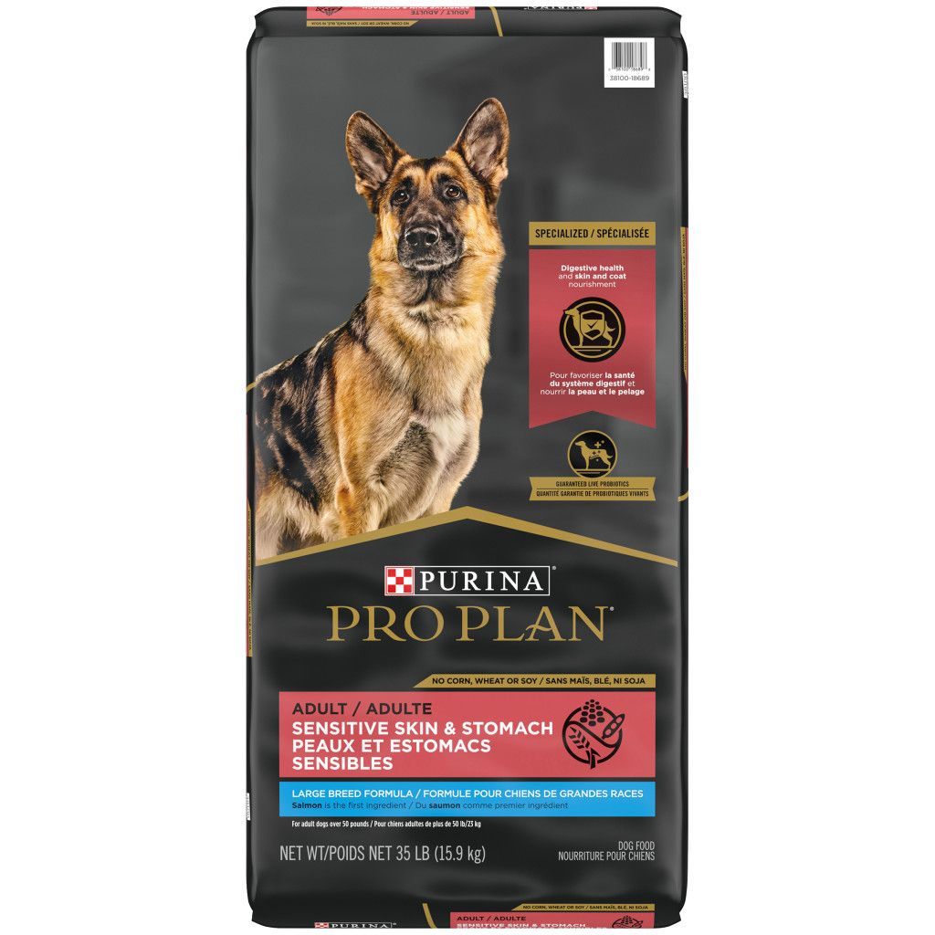 PROPLAN - Sensitive Skin &amp; Stomach Formula for Large Breed Dogs, Flavor: Saumon &amp; Riz, Format: 15.4kg