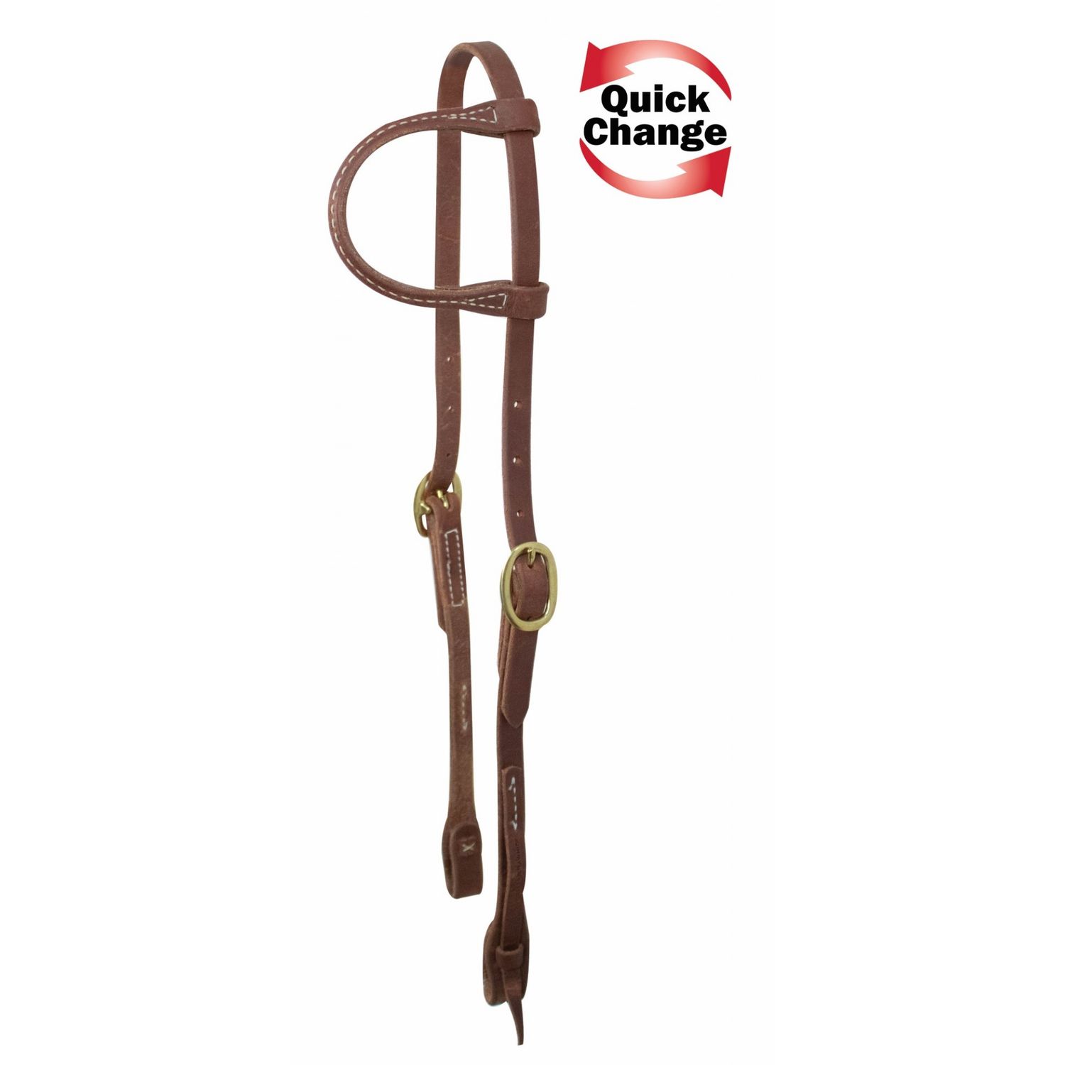 WESTERN RAWHIDE - Bride Signature Quick Change Slide Ear, Couleur: Oiled Harness Leather