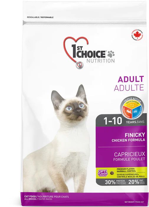 1st CHOICE - Finicky Recipe for All Breeds Adult Cats, Format: 2.72kg