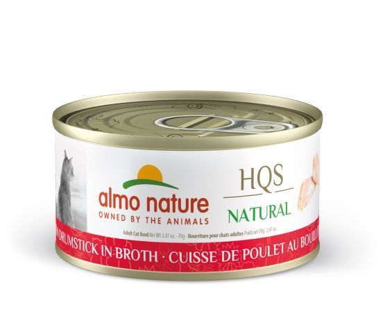 ALMO NATURE - HQS Natural - Chicken Drumstick in Broth, Format: 70g