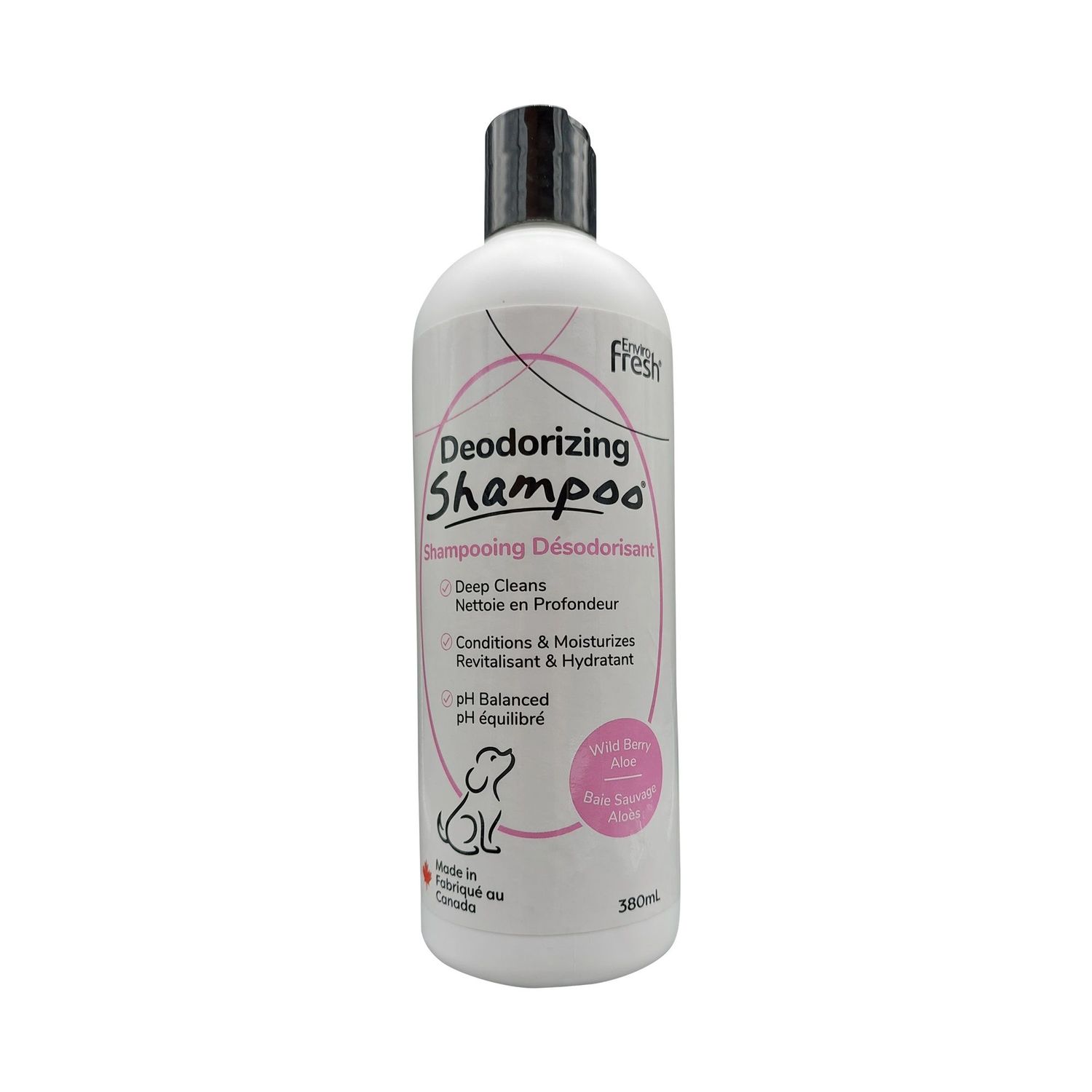 ENVIROFRESH - Shampoo - Deodorizing Formula for Dogs, Type: Baies Sauvages &amp; Aloès, Format: 380ml