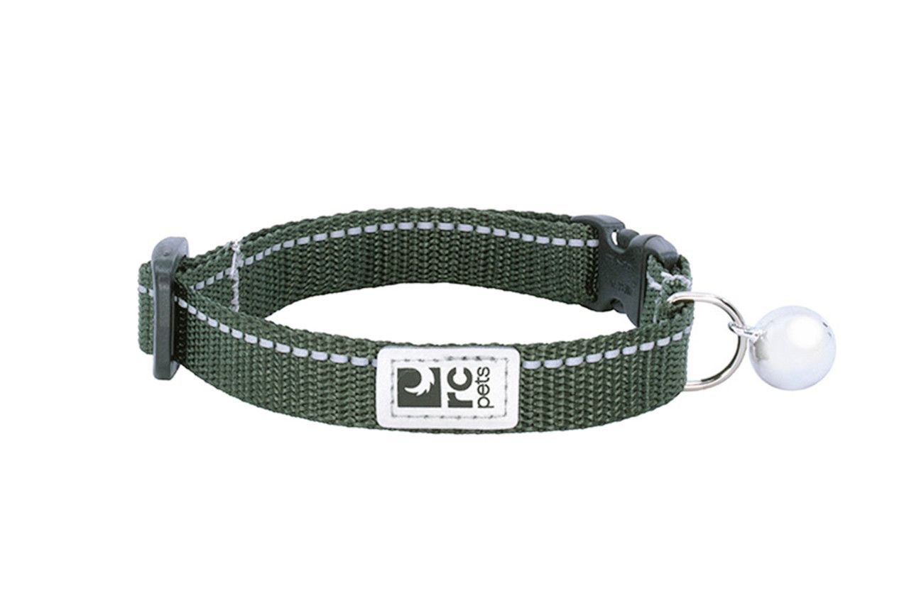 RC PETS - Dark Olive Primary Kitty Breakaway Collar, Size: One Size