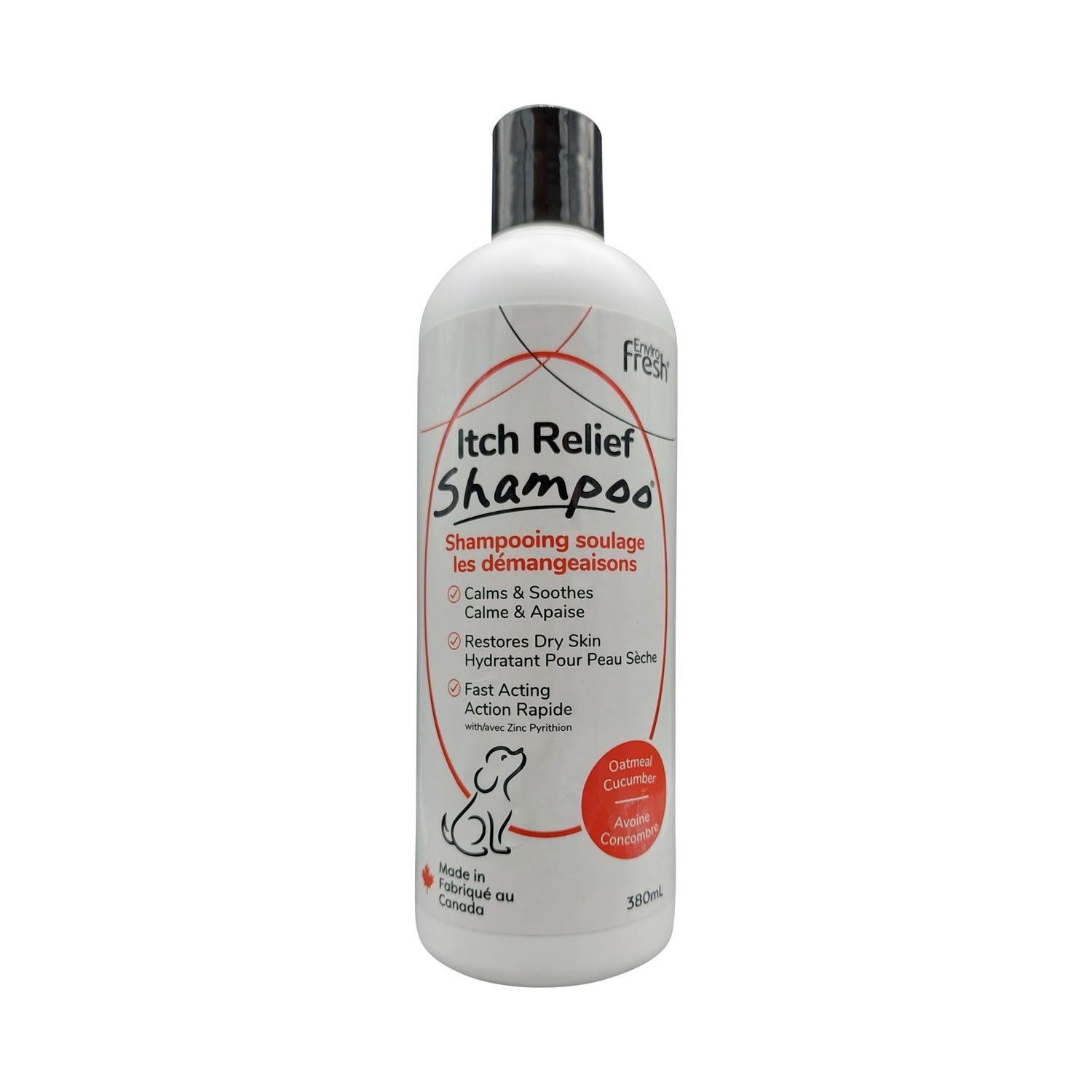 ENVIROFRESH - Oatmeal Anti-Itch Shampoo for Dogs, Format: 380ml