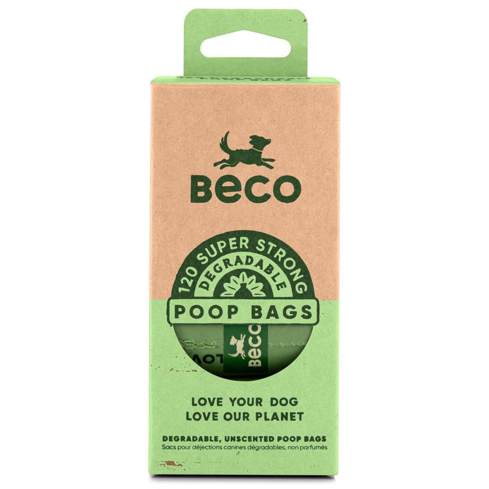 BECO PETS - Poop bags - Fragrance-free, Format: 120x sacs