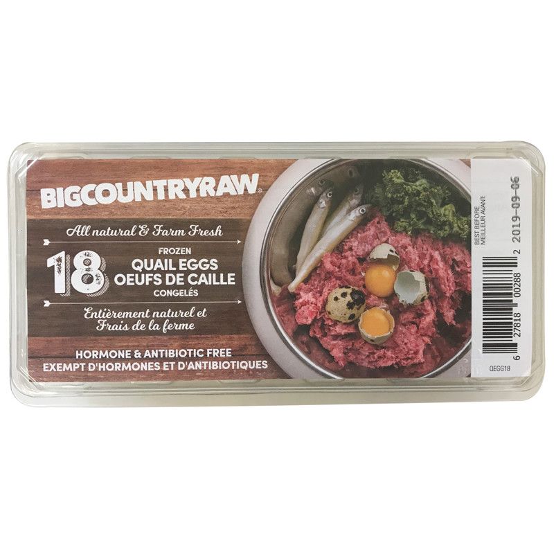 BIG COUNTRY RAW - Quail eggs, Format: Paquet de 18x