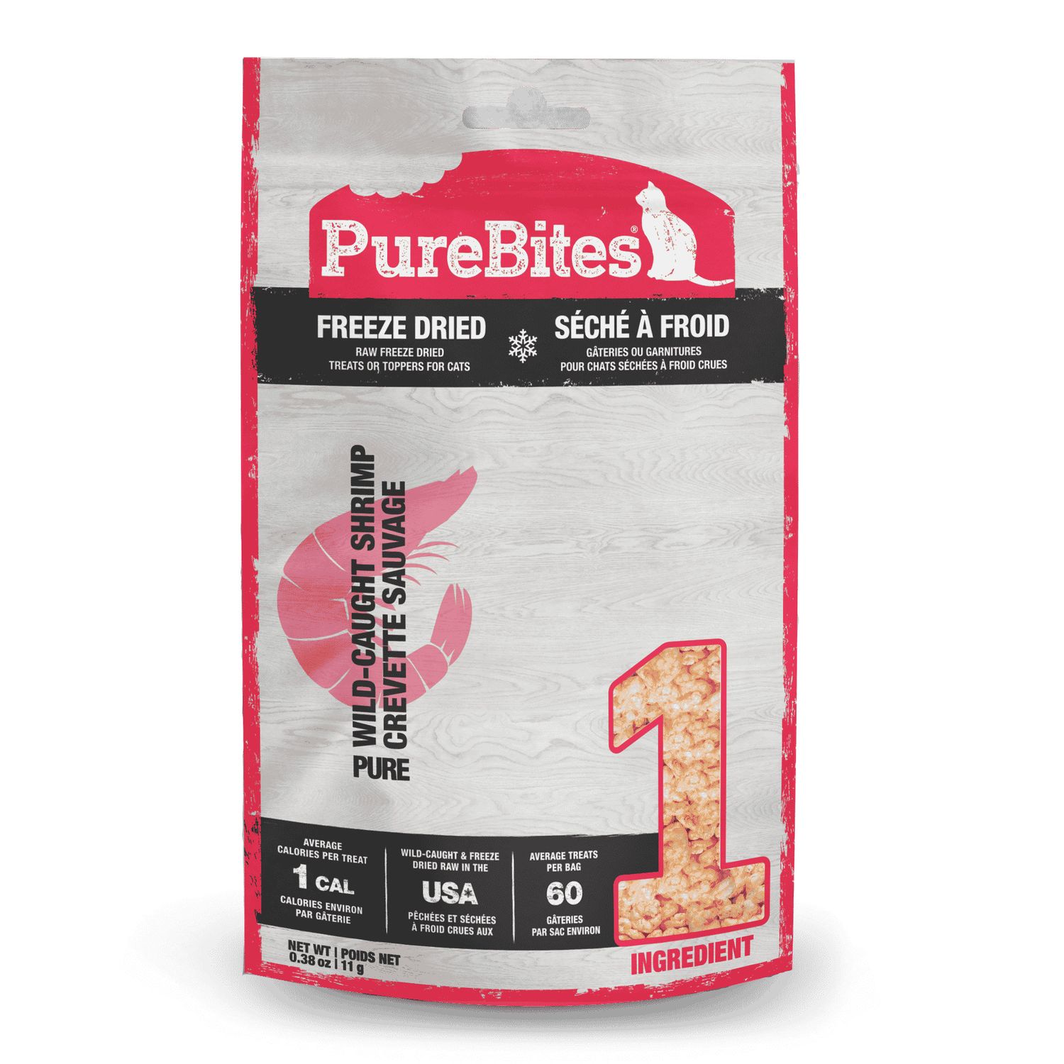 PUREBITES - Freeze Dried Shrimp Bites for Cats, Format: 11g