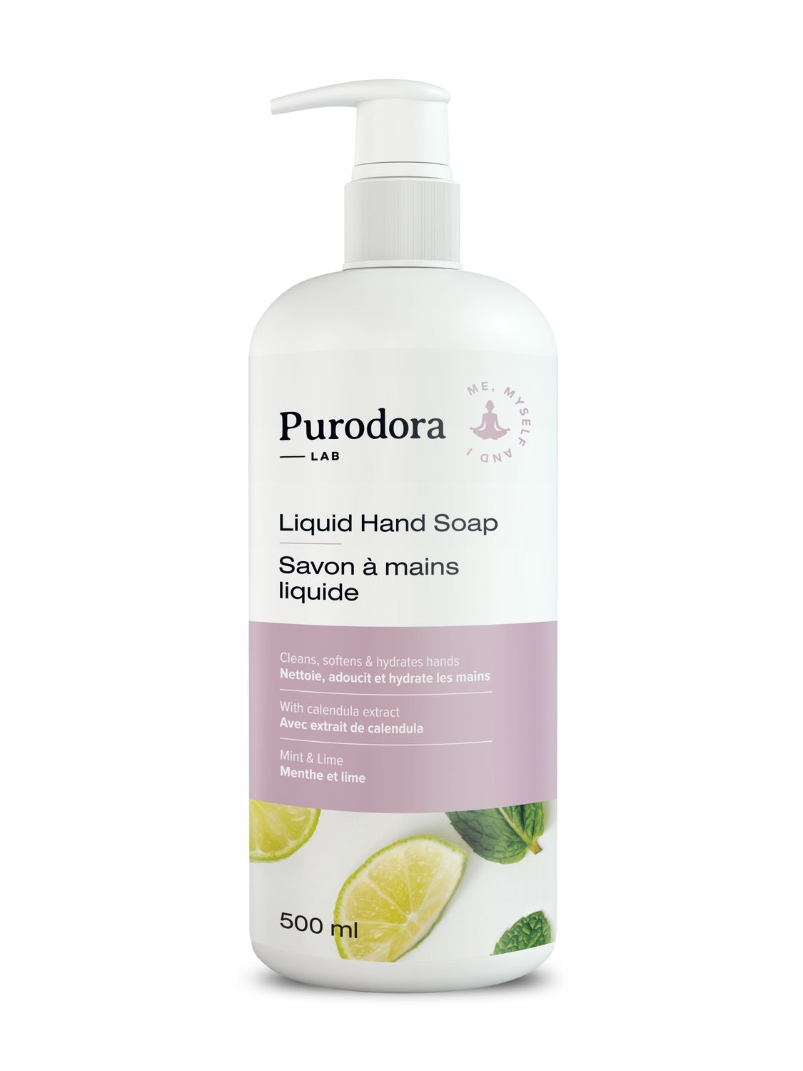 PURODORA LAB- Liquid hand soap, Type: Menthe &amp; Lime, Format: 500ml