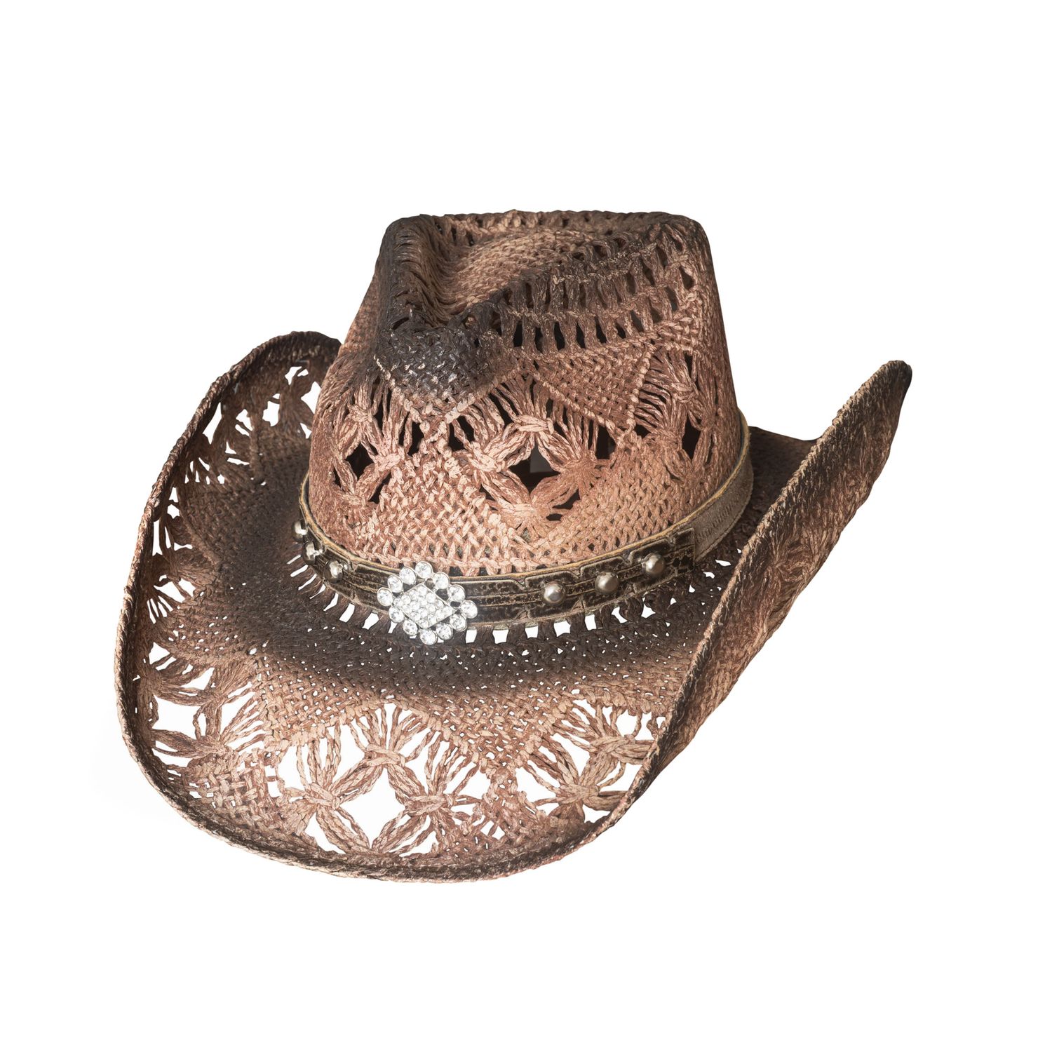 BULLHIDE - Magnificent Straw Hat, Color: Distressed Brown, Size: Small