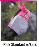 CASHEL - Pink Crusader Fly Mask w/Ears, Size: Cob (Small)