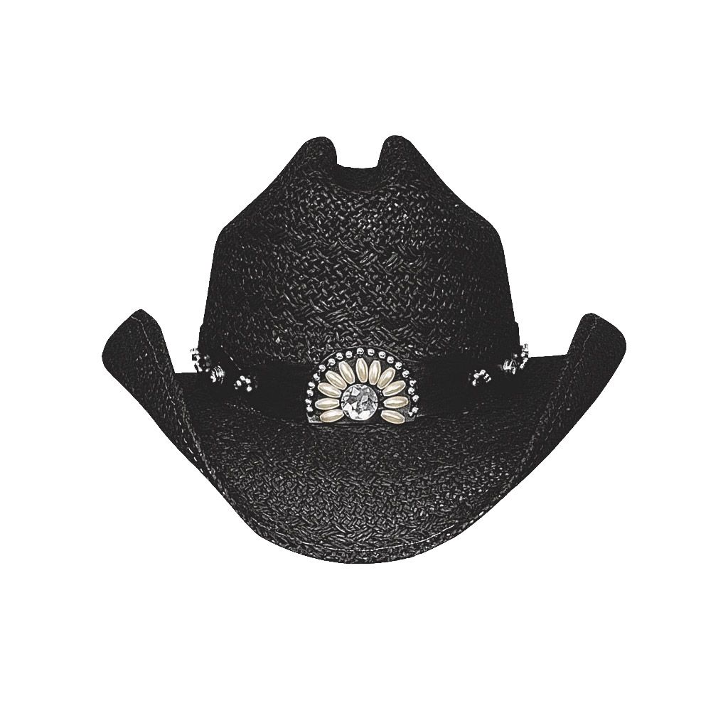BULLHIDE - Itchygoonie straw hat, Color: Noir, Size: Small