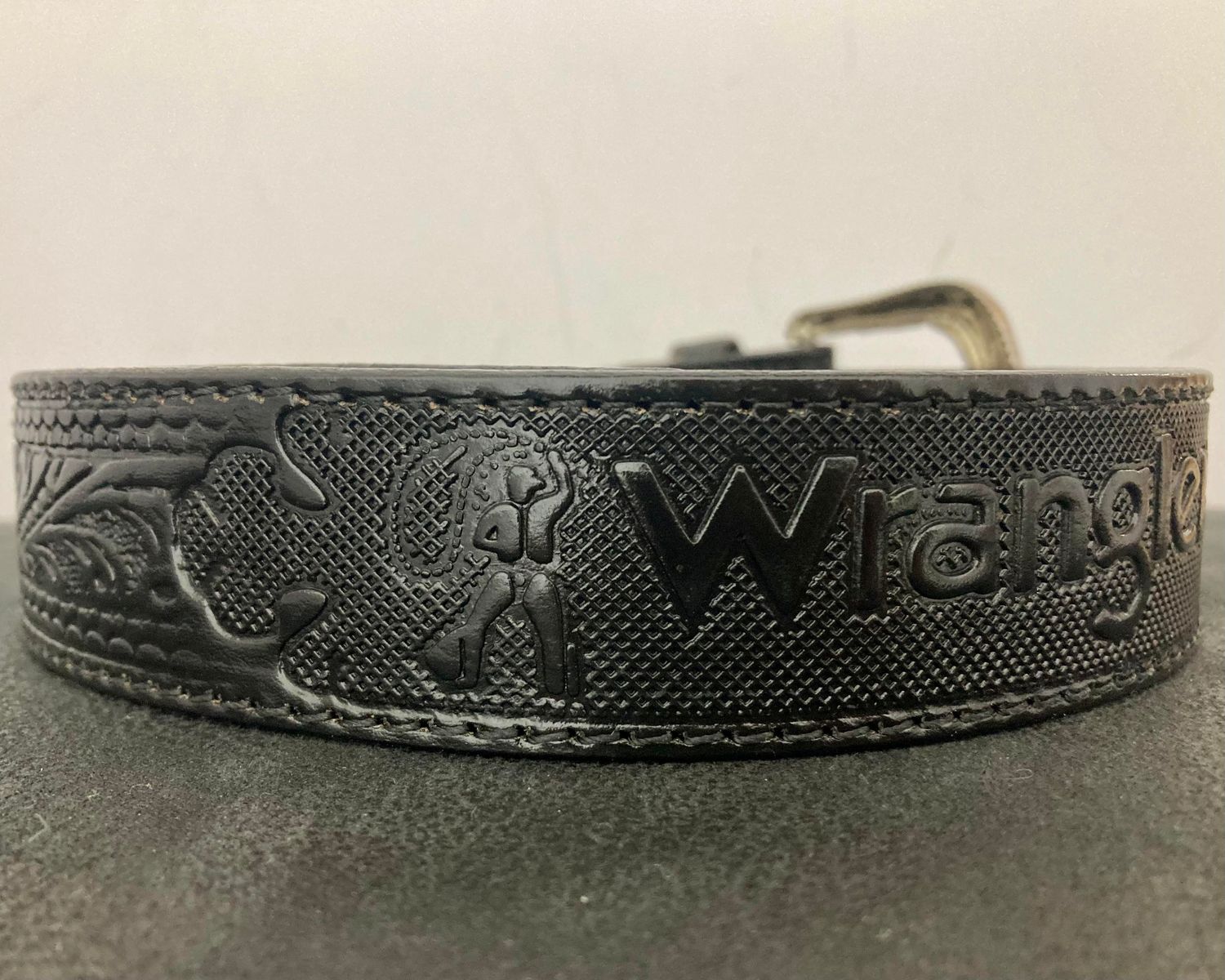 CATAWEST - Wrangler Lasso belt, Size: 32, Color: Noir