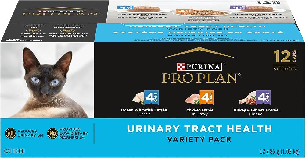 PROPLAN - Urinary Health Variety Pack, Format: 12 x 85g, Flavor: Poisson, Poulet &amp; Dinde