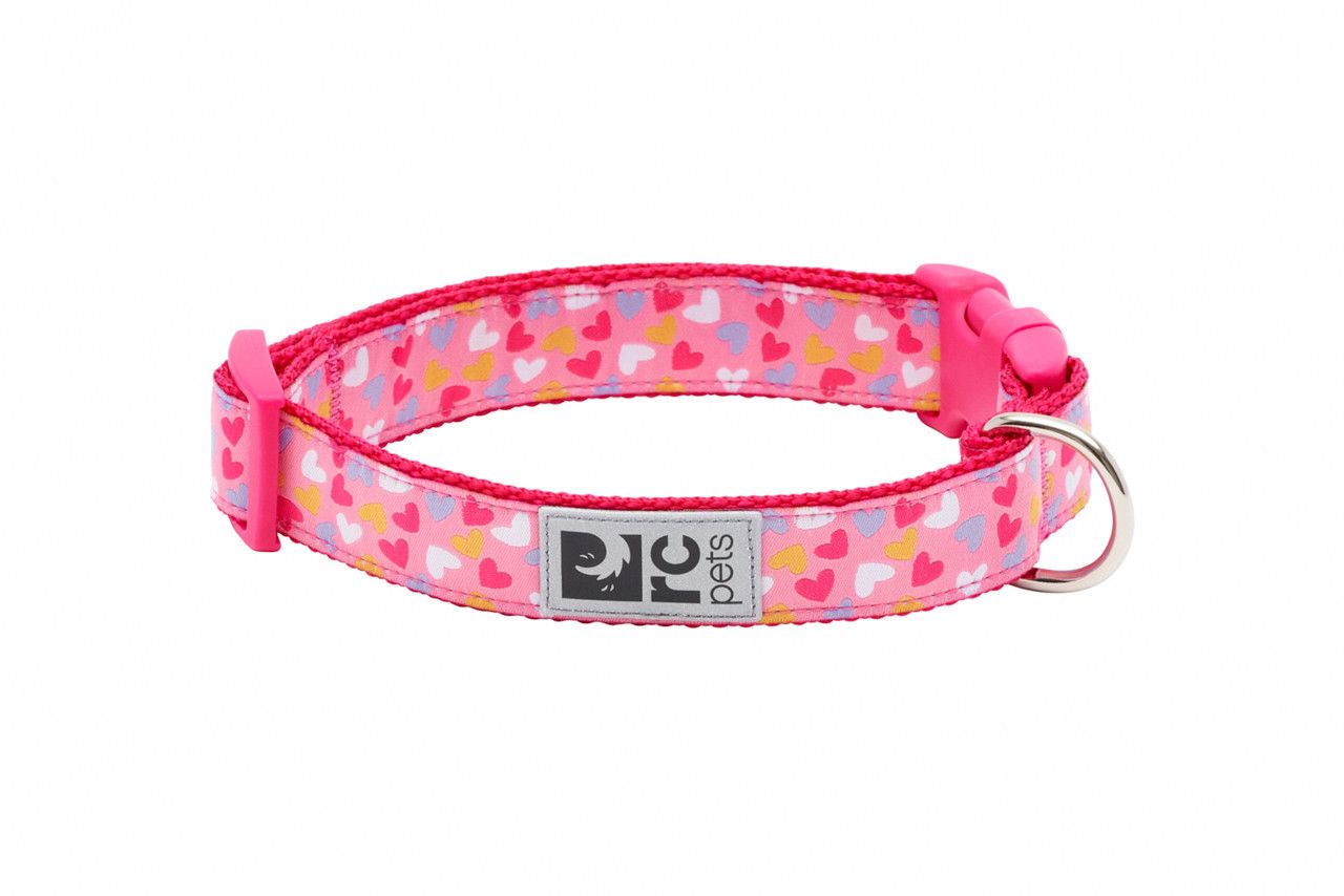 RC PETS - Lil Heart Clip Collar, Size: XSmall