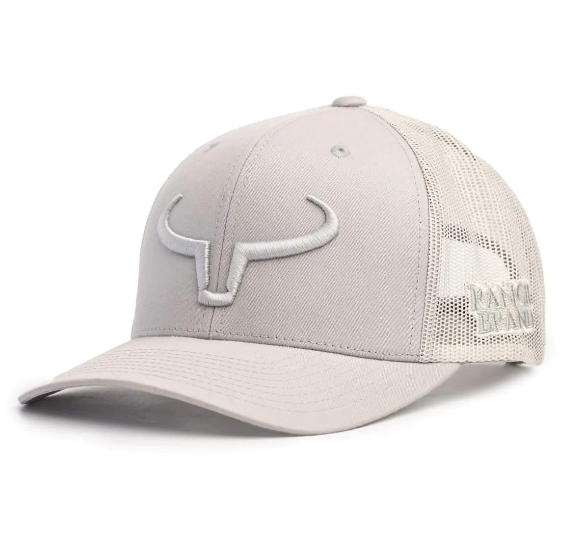 RANCH BRAND - Rancher Cap All Silver, Mesh: Silver, Logo: Silver