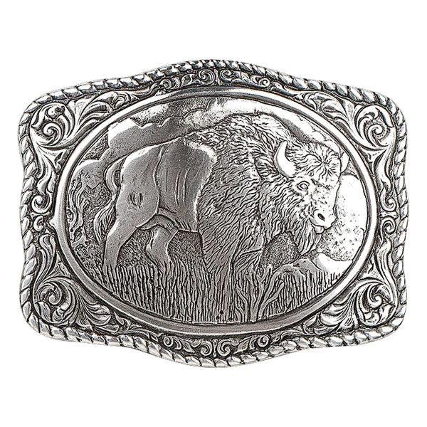 M&amp;F WESTERN - Crumrine Vintage Buffalo Buckle, Color: Argent