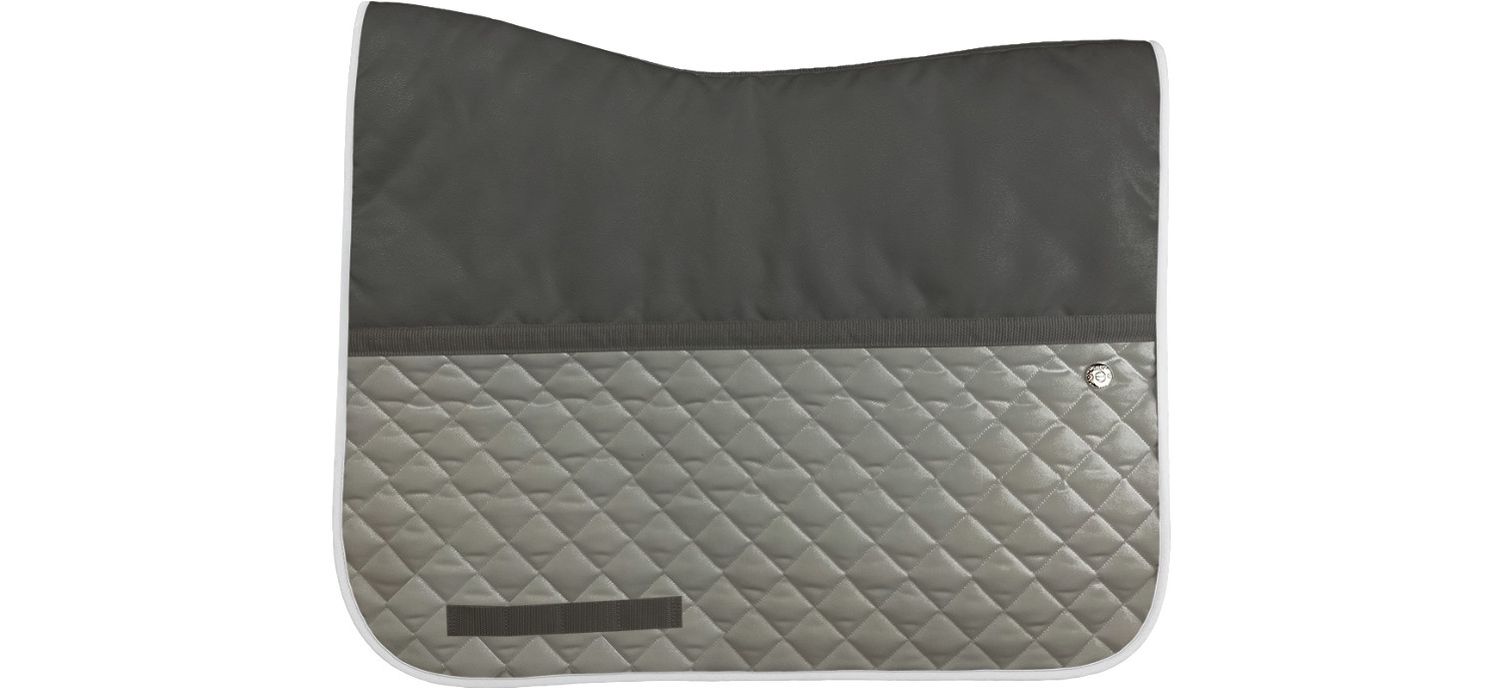 OGILVY EQUESTRIAN - Grey Dressage FrictionFree Pad, Piping: Aucun, Binding: Gris