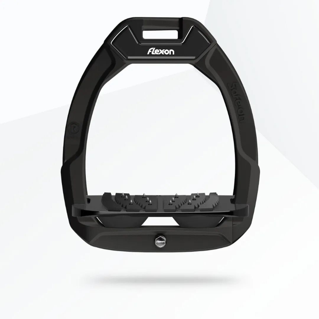 FLEX-ON - Safe-On Stirrups - Black, Type de Plancher: Incliné Ultra Grip Noir, Absorption des Chocs: Noir, Magnet: Noir