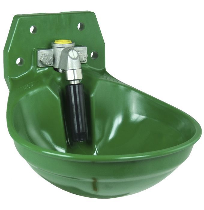 AGRICLÉ - Green Plastic Drinking Bowl mod.12p Stainless Valve, Colour: Vert