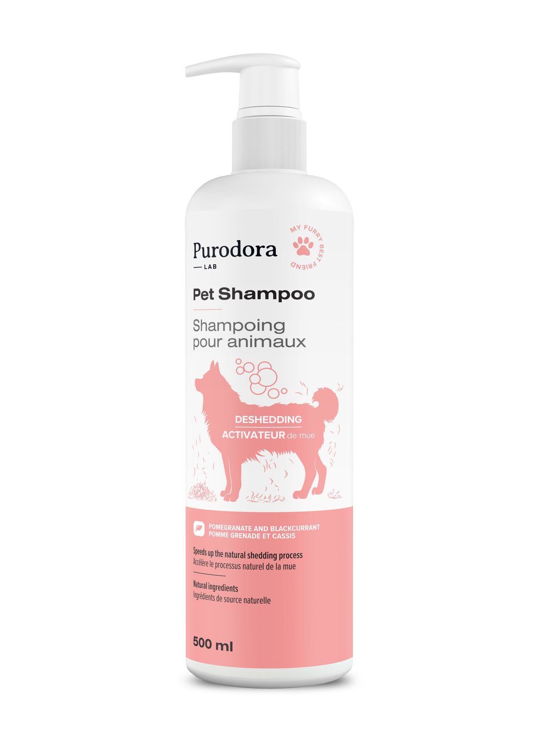 PURODORA LAB - Deshedding Pet Shampoo, Format: 500ml