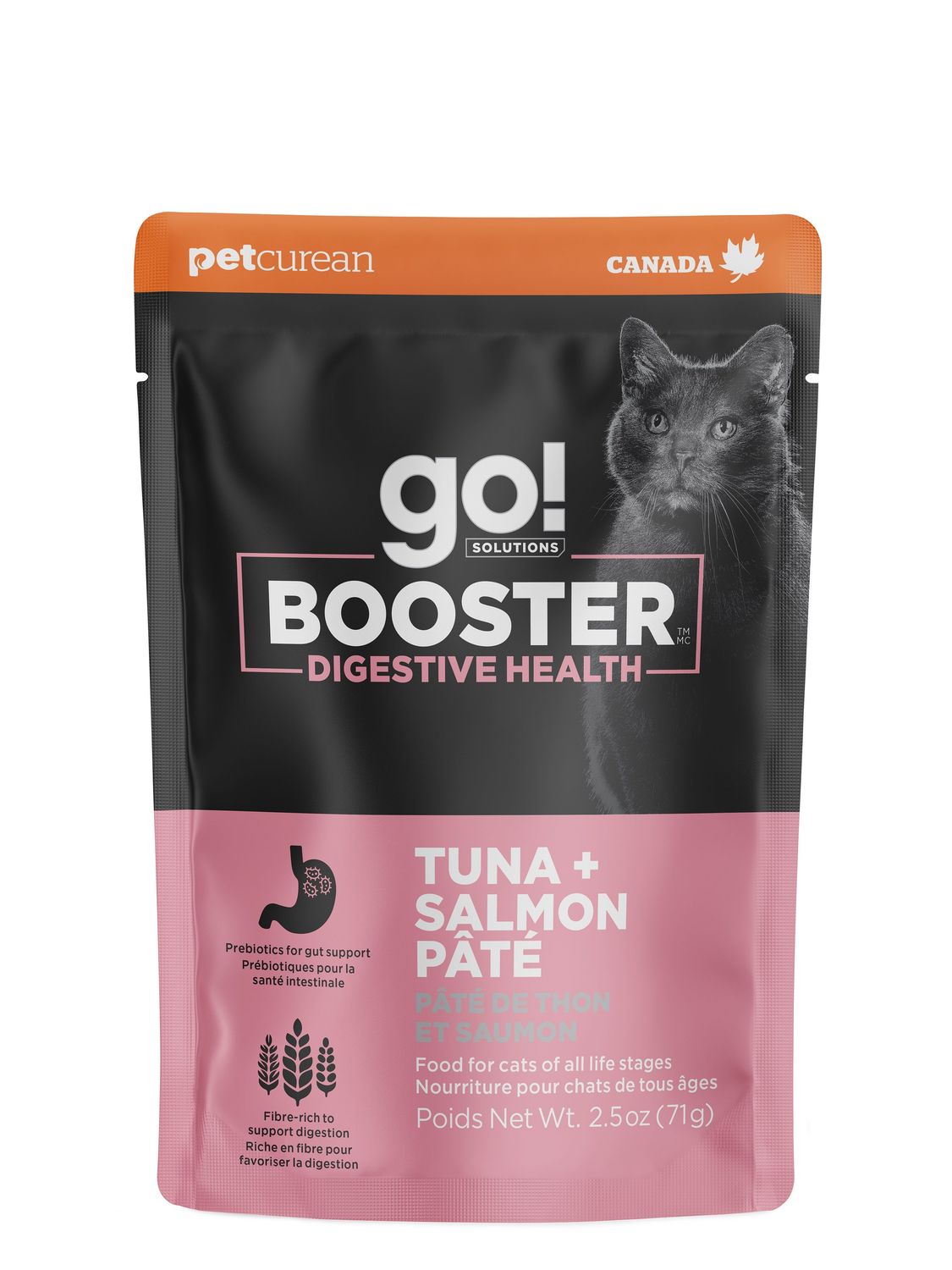 PETCUREAN - GO! Digestive Health Tuna + Salmon Booster, Flavor: Thon &amp; Saumon, Format: 2.5oz
