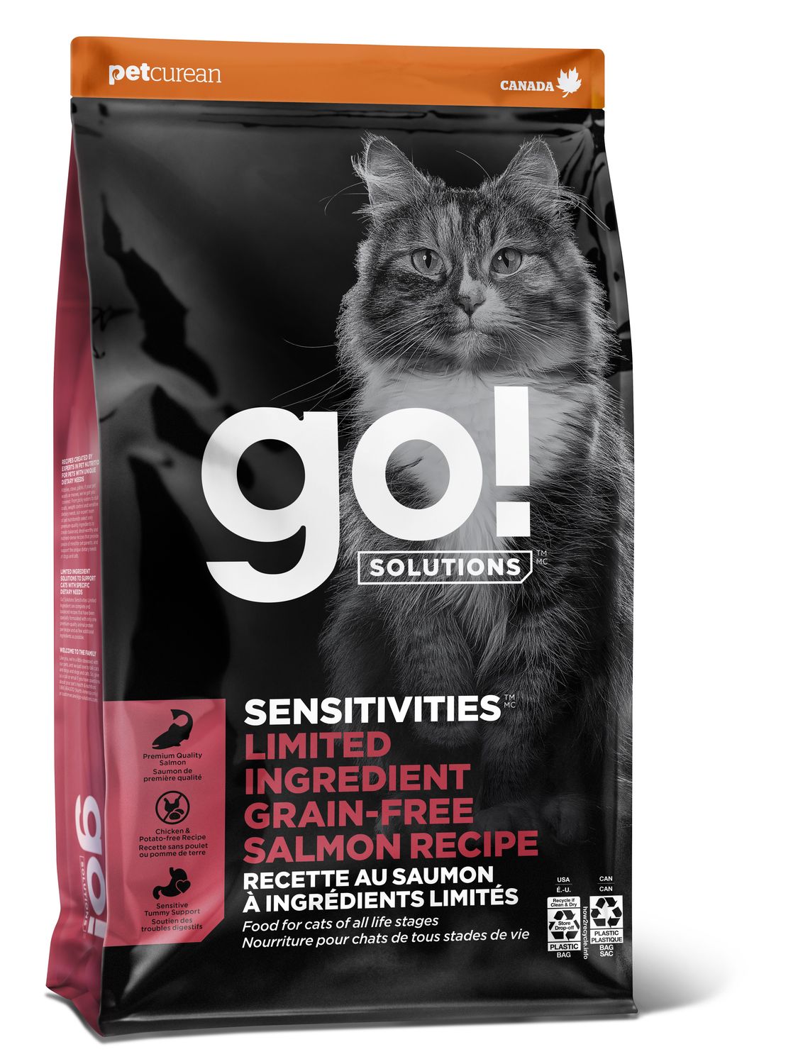 PETCUREAN - GO! Sensitivities Limited Ingredient Grain-Free Salmon, Format: 3lbs