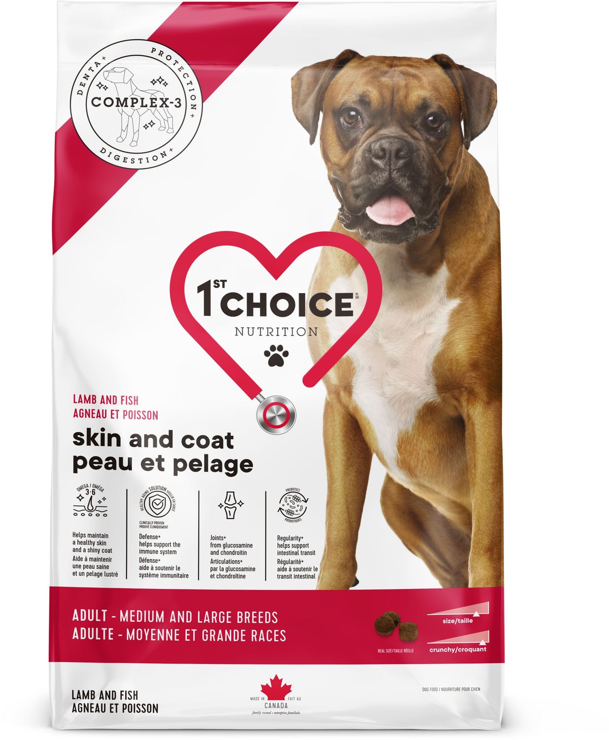 1st CHOICE - Skin &amp; Coat Recipe for Medium and Large Breeds Adult Dogs, Format: 5kg