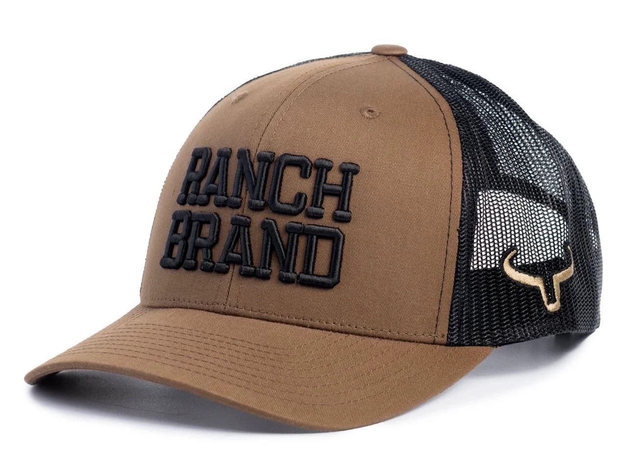 RANCH BRAND - Big Ranch Camel Western Cap, Mesh: Noir, Logo: Noir