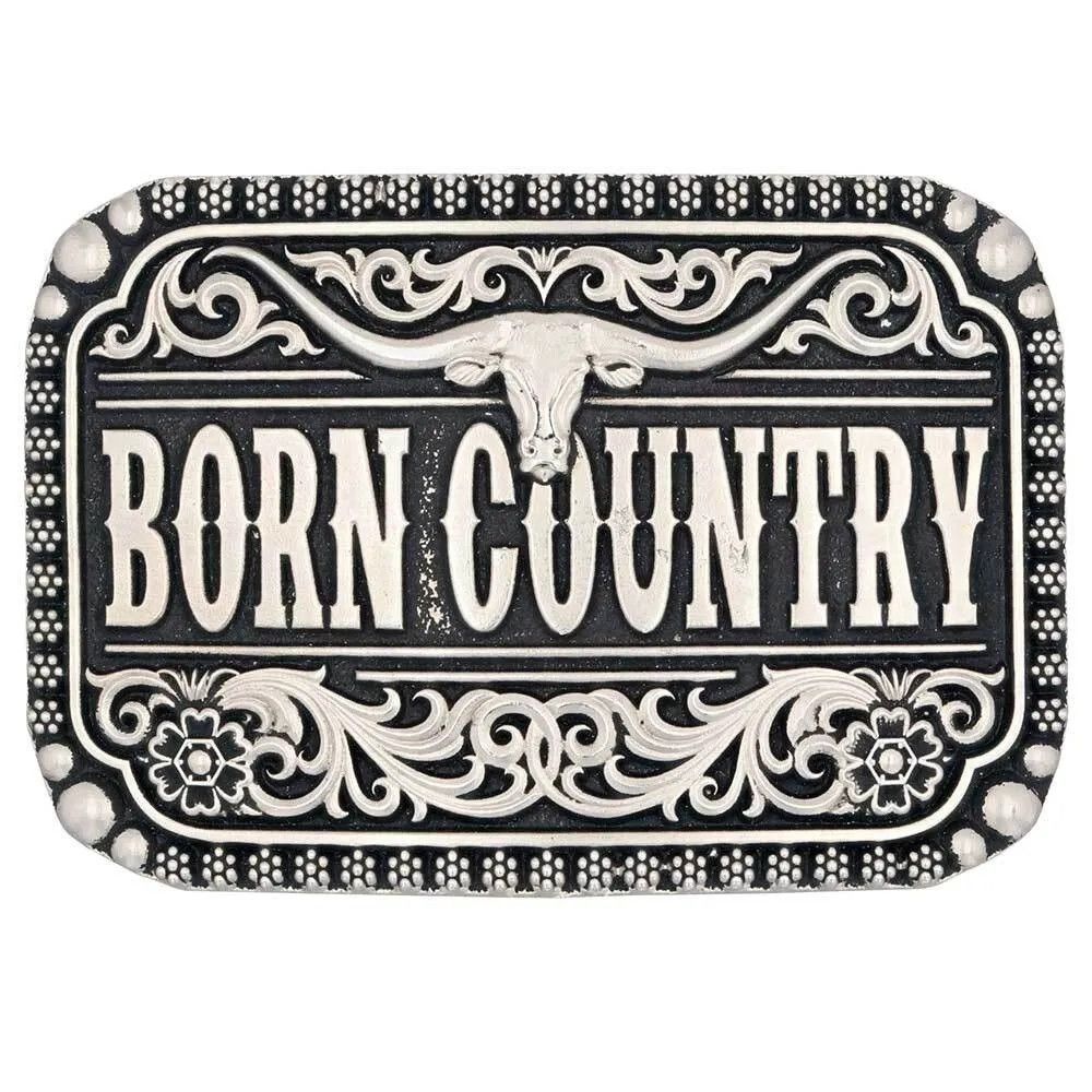 MONTANA SILVERMITHS - Born Country Attitude Buckle, Colour: Silver
