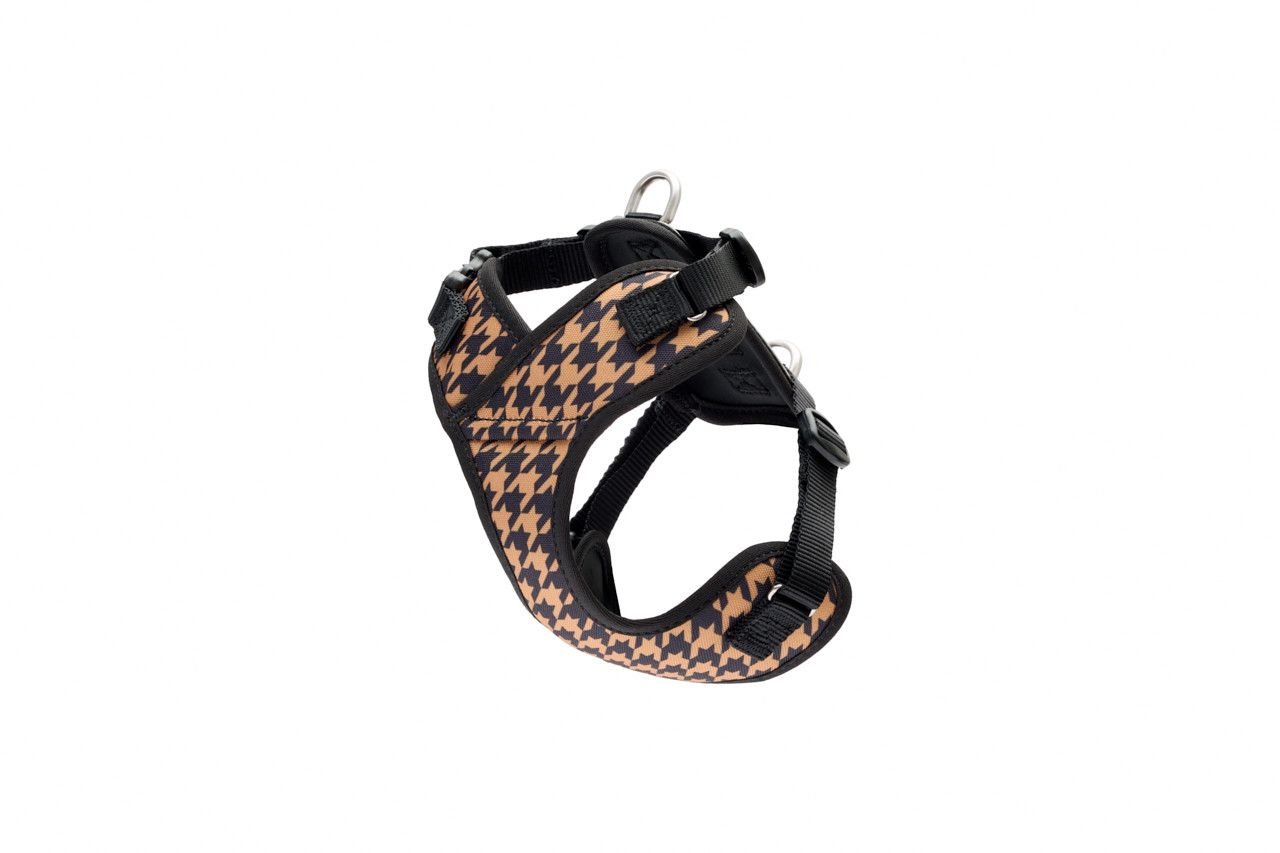 RC PETS - Houndstooth Toffee Petite Explorer Harness, Size: XXSmall