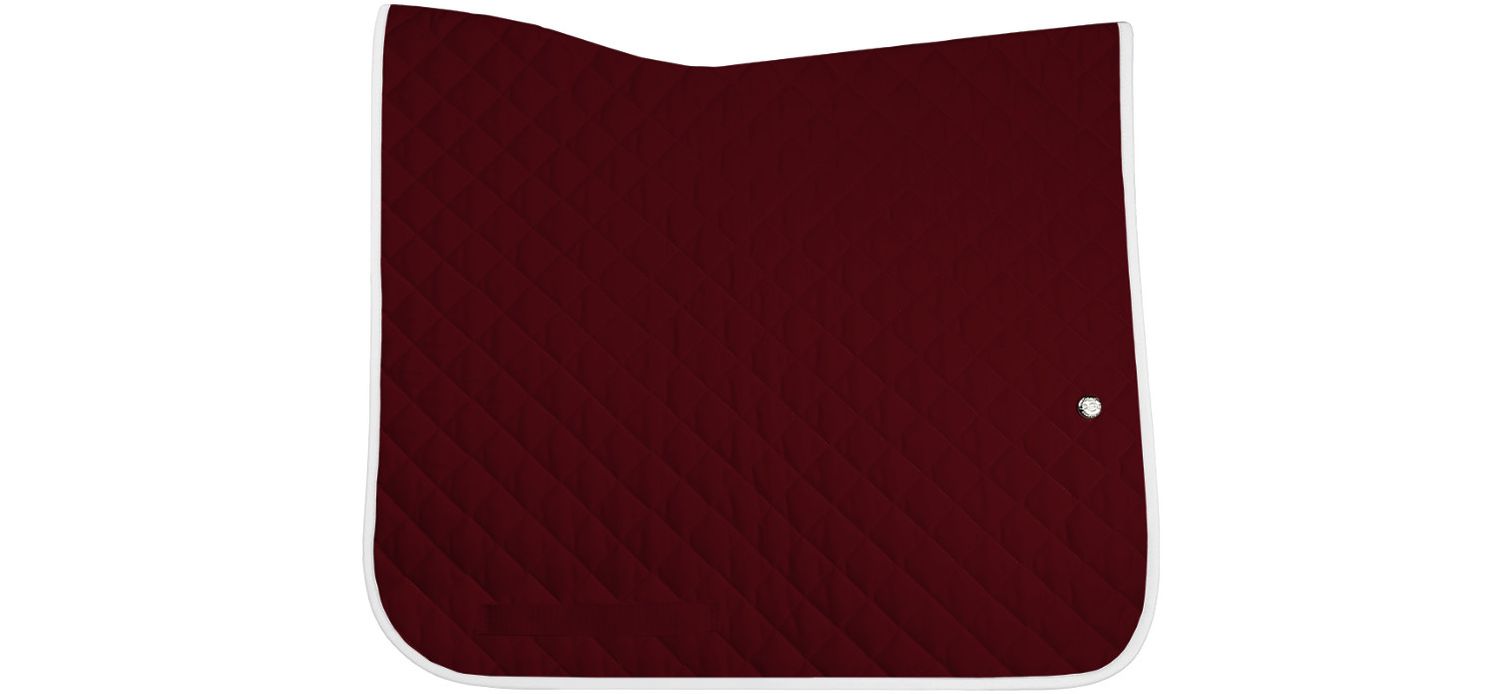OGILVY EQUESTRIAN - Burgundy Dressage BabyPad, Piping: Aucun, Binding: Bourgogne