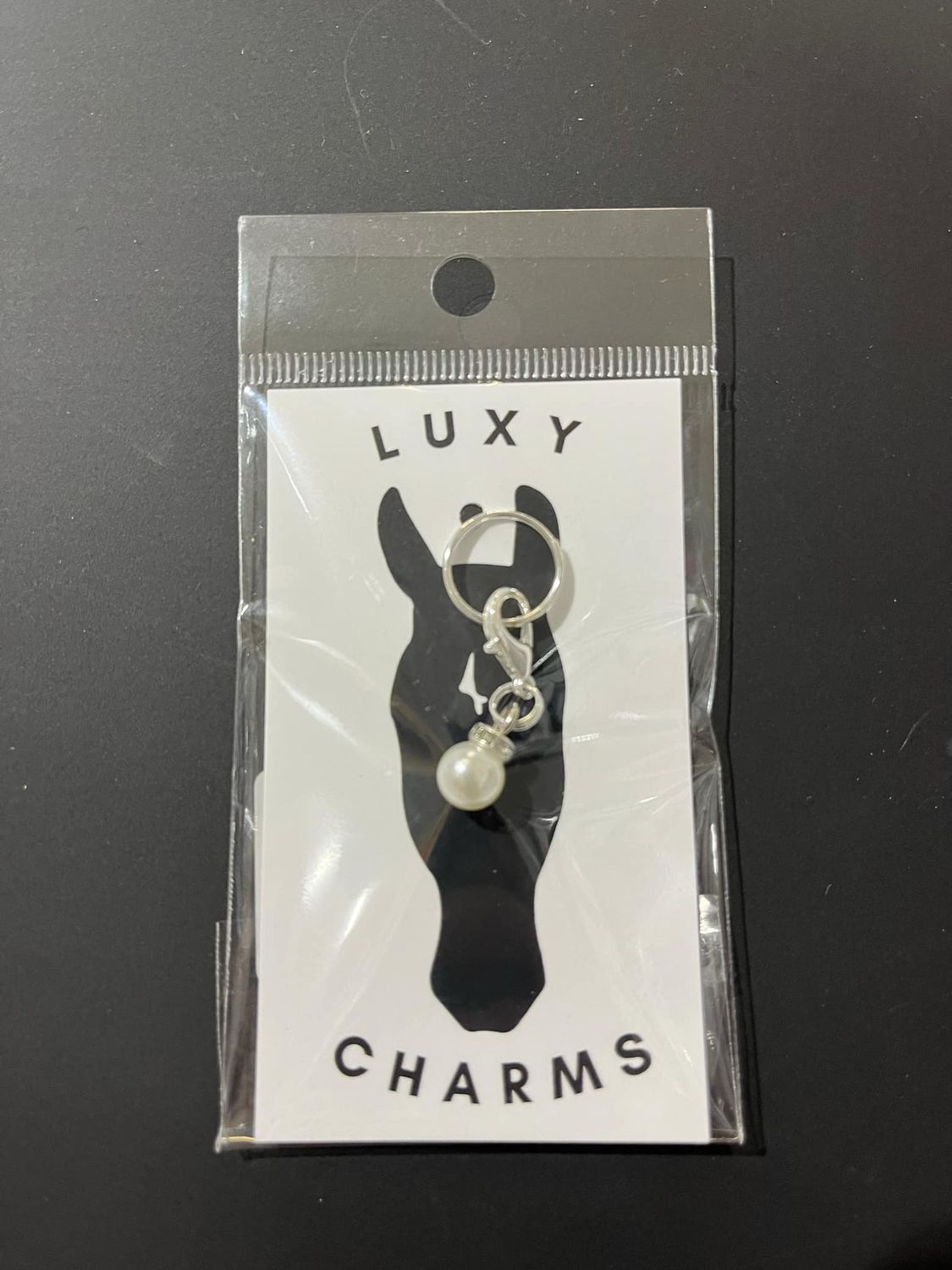 LUXY CHARMS - Pearl with fake diamonds, Color: Blanc
