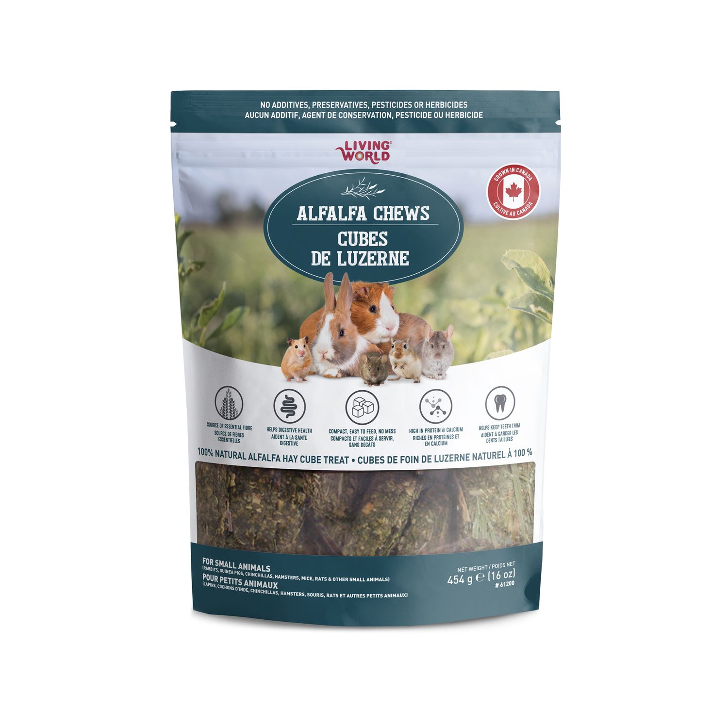 LIVING WORLD - Alfalfa Chews, Size: 454g