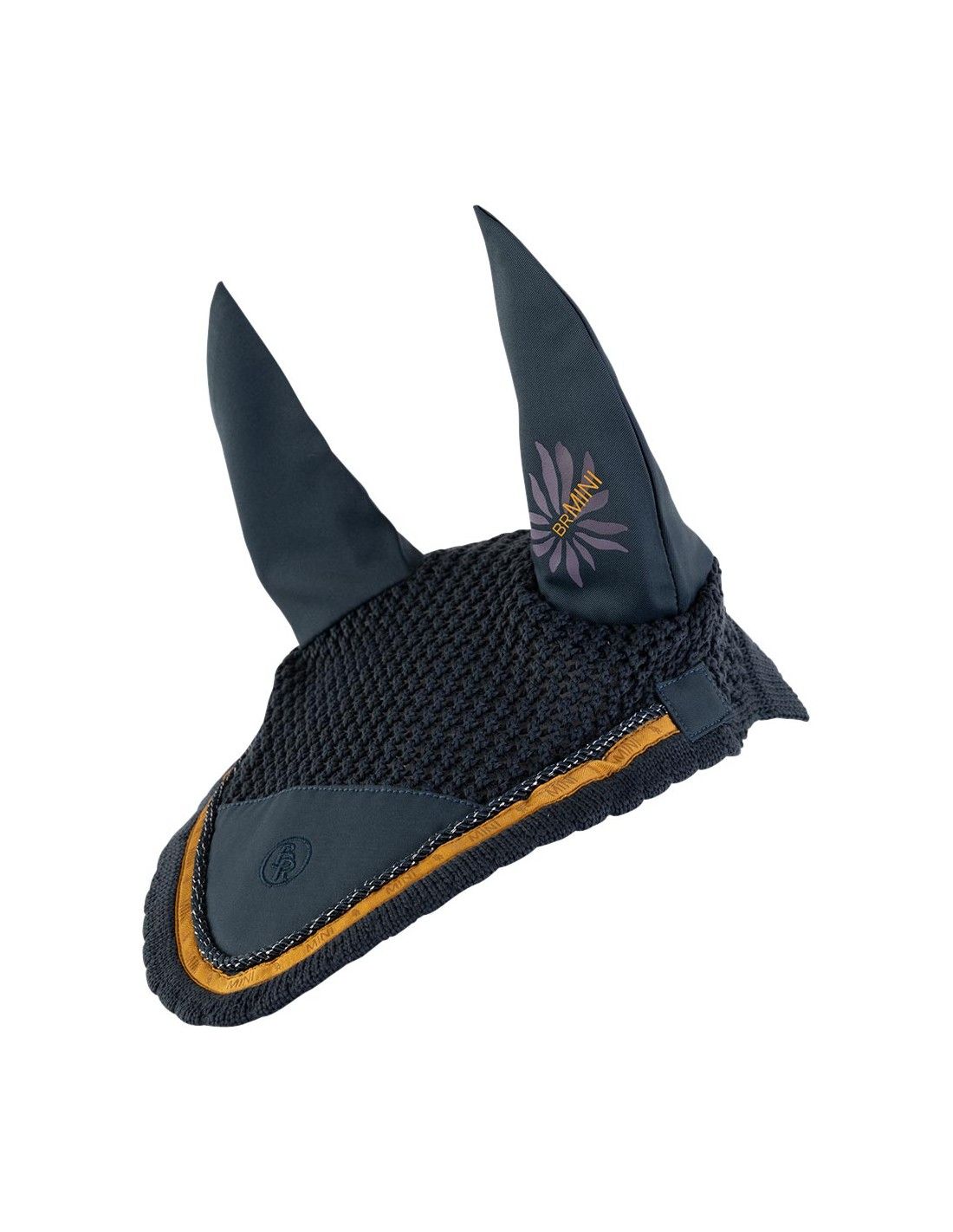 BR EQUESTRIAN - Midnight Navy Mini Horse Ear Bonnet, Size: Shetland, Color: Midnight Navy