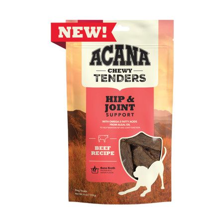 ACANA - Beef Recipe Hip &amp; Joint Chewy Strips, Saveur: Bœuf, Format: 4oz