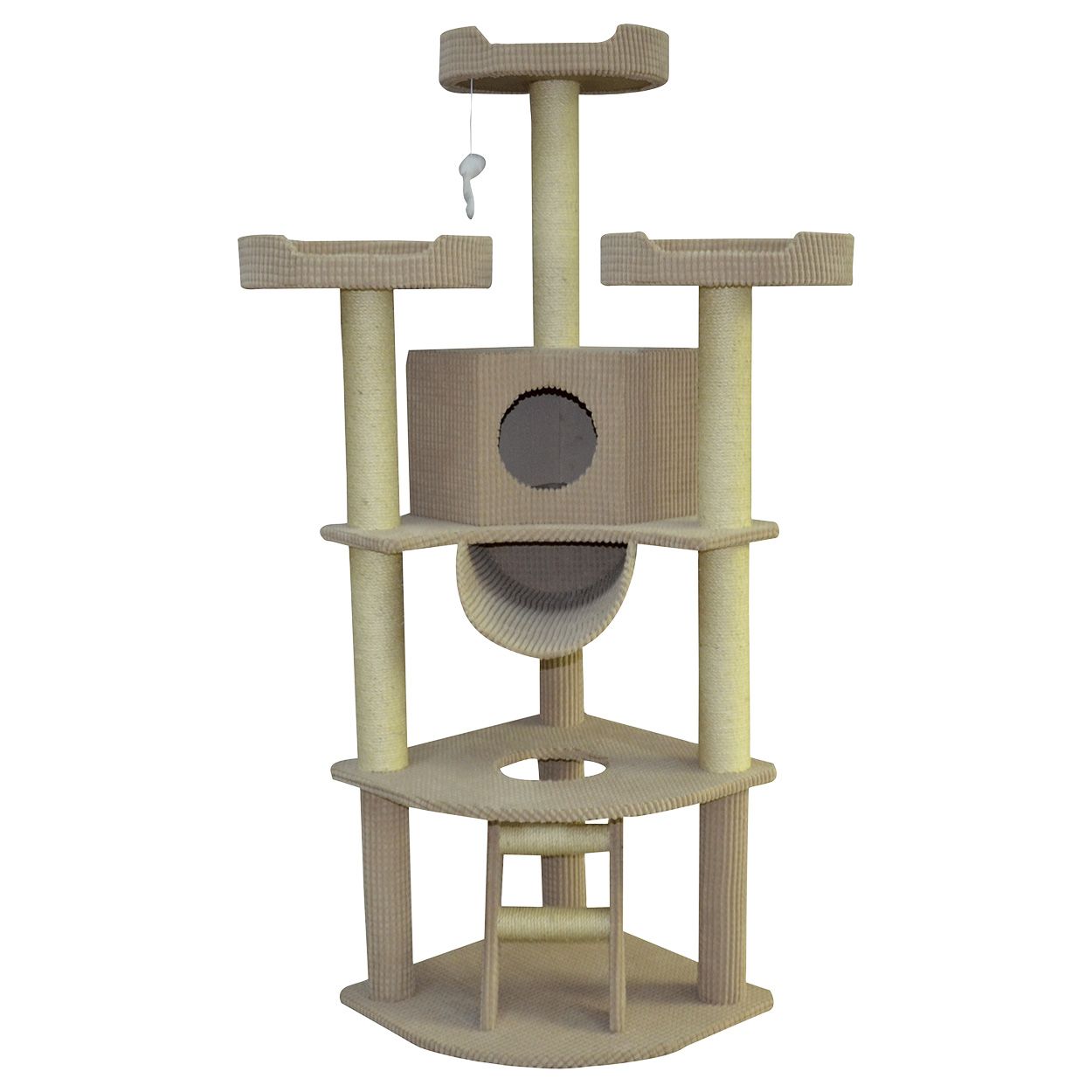ANIMAL TREASURE - Scratcher New Yorker 66'' Cat Tree, Colour: Beige