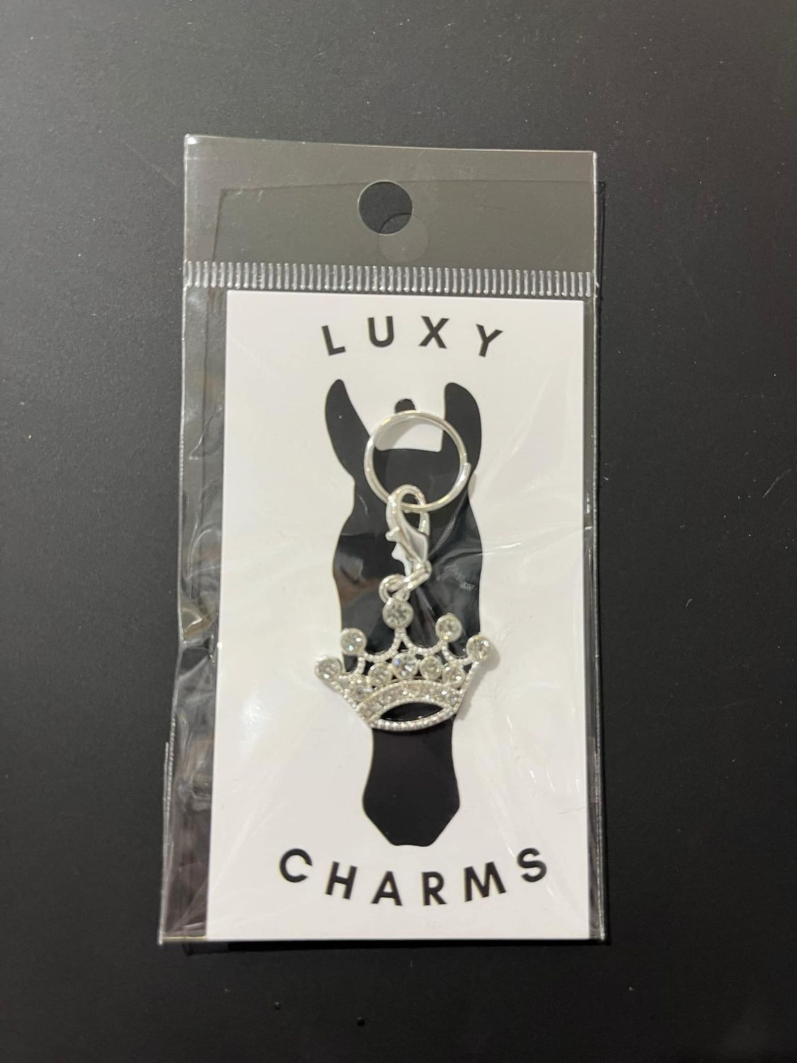 LUXY CHARMS - Large crown with fake diamonds, Color: Blanc