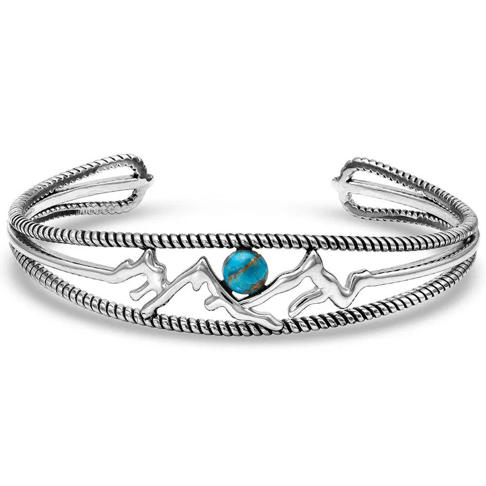 MONTANA SILVERSMITH - Pursue the Wild Another Mountain Cuff Bracelet, Color: Turquoise