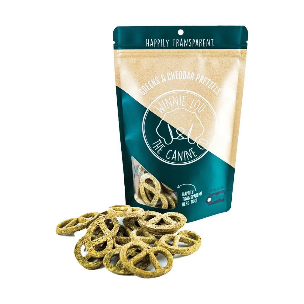WINNIE LOU - Greens &amp; Cheddar Pretzels, Format: 4oz