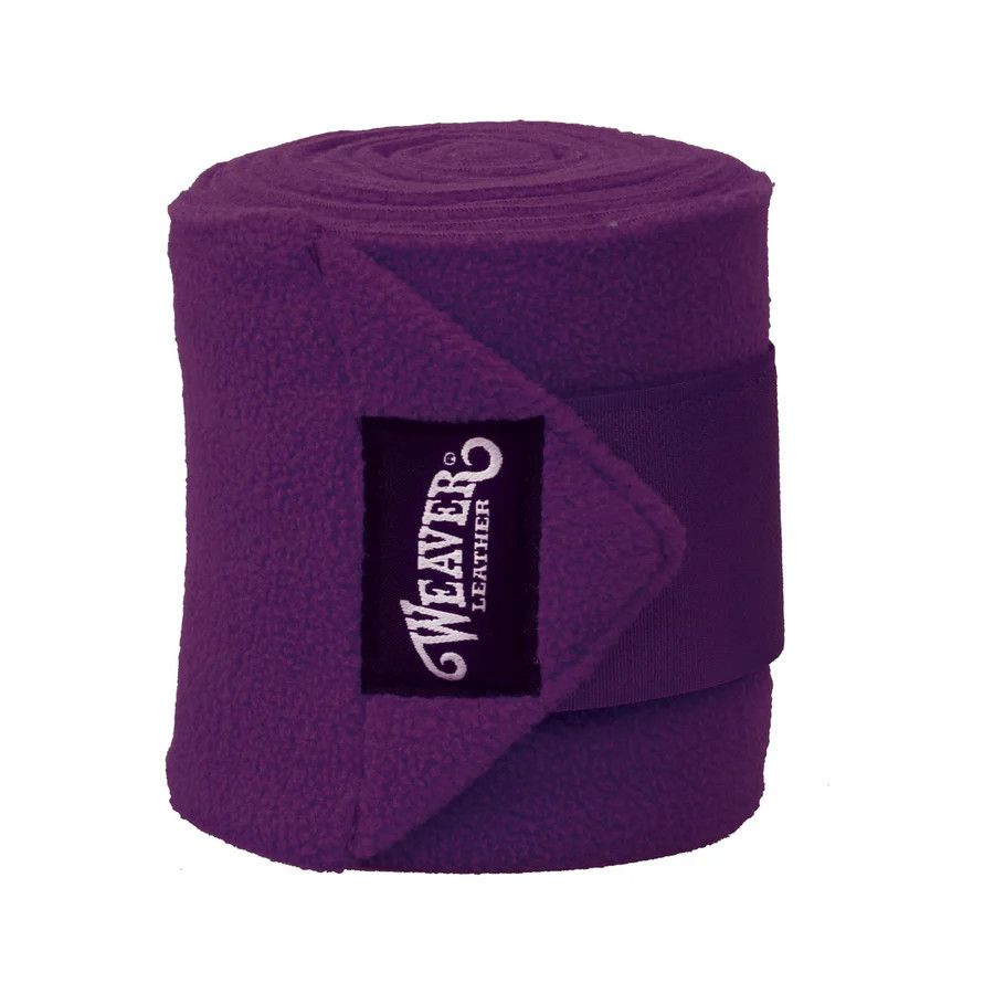 WEAVER - Grape Polo Leg Wraps 240g Fleece, Size: 4 Pack
