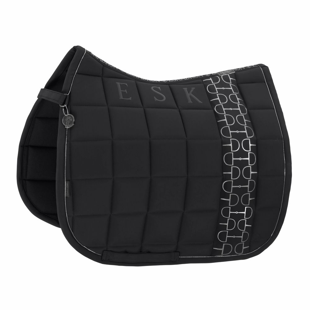 ESKADRON - Saddle Pad Big Square Softshell Platinum Dressage Black, Size: Full