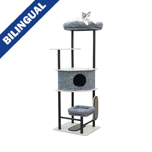 PETPALS - Grayson 5-Level Cat Tree, Colour: Charcoal
