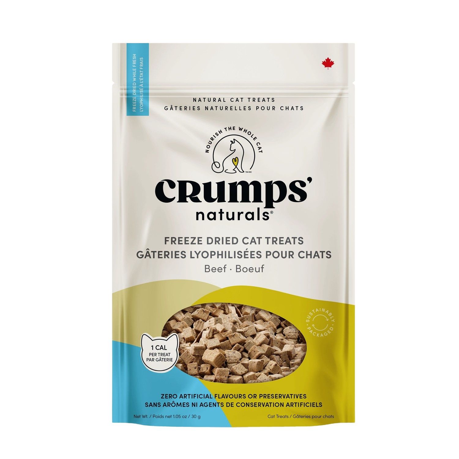 CRUMPS&#39; NATURALS - Freeze Dried Beef Cat Treats, Size: 30g