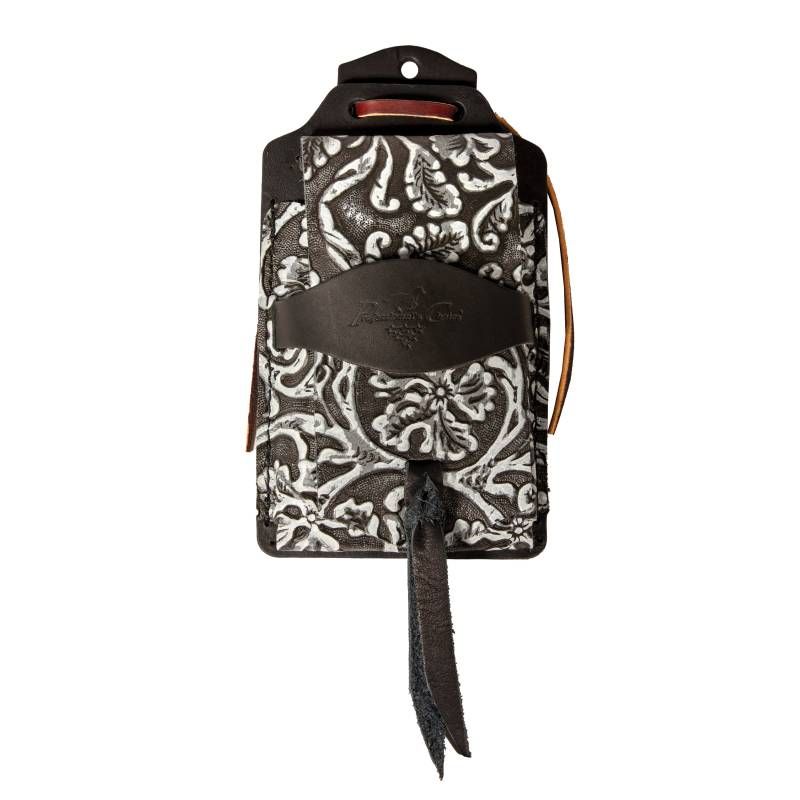PROFESSIONAL&#39;S CHOICE - Paisley Leather Cell Phone Case, Color: Noir &amp; Blanc